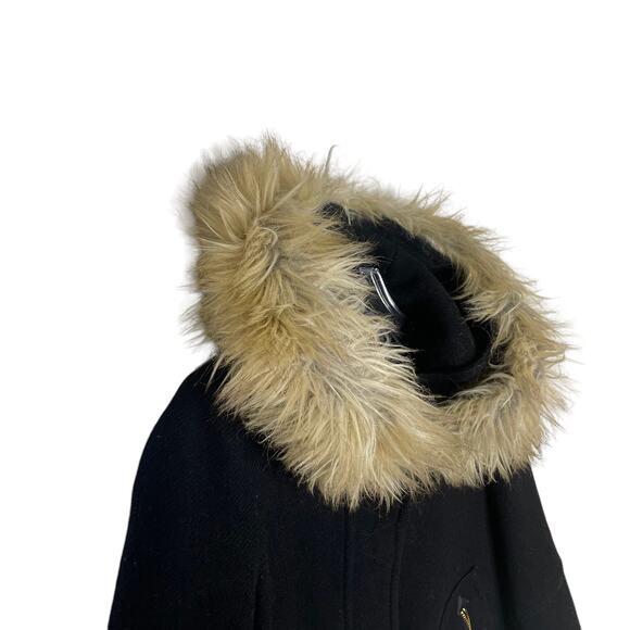 J.Crew Chateau Parka Wool Coat Italian Stadium Cloth Black Size 2 - Picture 6 of 11